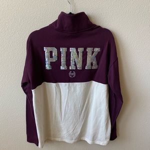 VS Pink Bling Half Zip